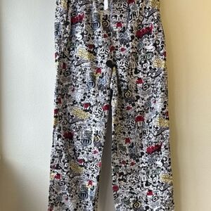 Disney Black and White Graphic Sweatpants